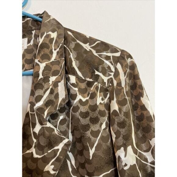 Da Rue Of California Womens XL Vintage Jacket Satin Feel Brown Shimmer - Picture 3 of 9